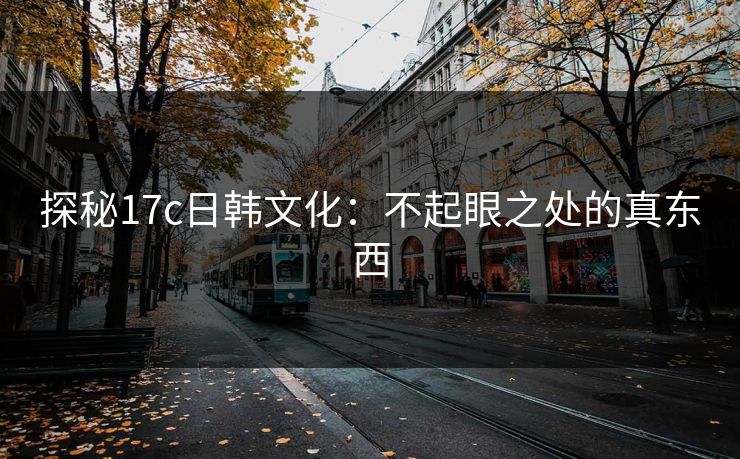 探秘17c日韩文化:不起眼之处的真东西 探秘17c日韩文化:不起眼之处的真东西
