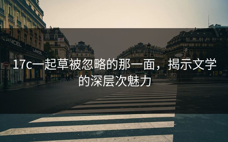 17c一起草被忽略的那一面,揭示文学的深层次魅力 17c一起草被忽略的那一面,揭示文学的深层次魅力