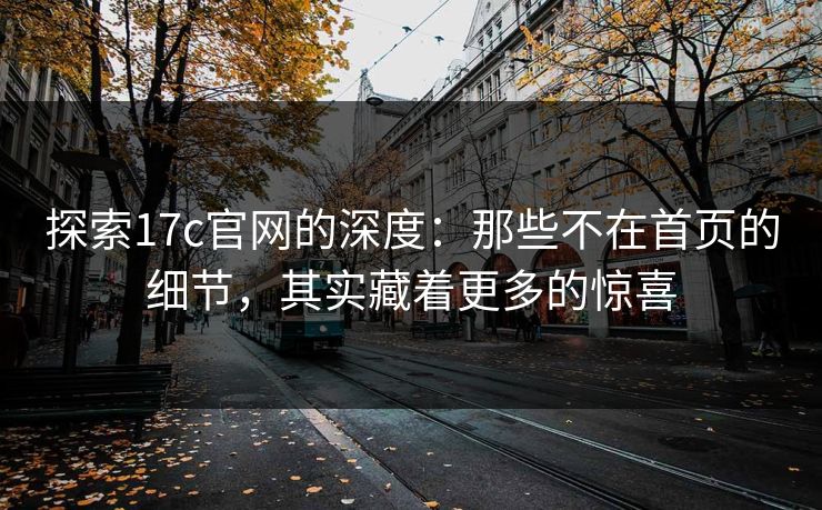 探索17c官网的深度：那些不在首页的细节，其实藏着更多的惊喜
